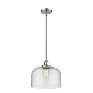 Bell - 1 Light Stem Hung Mini Pendant In Industrial Style-10 Inches Tall and 12 Inches Wide - 1 of 1