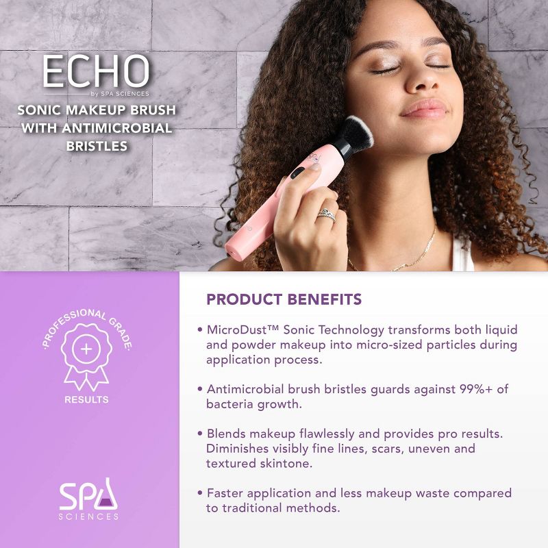 Spa Sciences ECHO Sonic Makeup Brush with Antimicrobial Bristles, 5 of 11