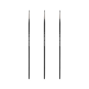 Black Swan Synthetic Red Sable Round Paint Brushes Sets of 2 -  Professional Quality Long Handle Paint Brushes for Oil, Heavy Body Media and Acrylic - - 1 of 4