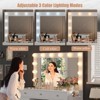 Makeup Vanity Desk with Mirror & 12 LED Lights, White Dressing Table with 11 Drawers, Glass Top, 3 Lighting Modes & Power Outlet - 4 of 4