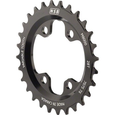 NSB Variable Tooth Chainring Chainring For Shimano XT8000- Tooth Count: 28 Chainring BCD: 64