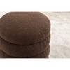 NicBex Modern 16.9" Round Ottomans Small Footstools with Boucle Fabric for Bedroom and Living Room - 4 of 4