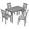 FONTOI Modern Wooden Dining Set with Table and Upholstered Chairs for Comfortable Home Kitchen and Dining Spaces, Gray, 45.5"*28.5"*30" - 2 of 4