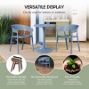 WestinTrends Playa Outdoor Modern Stackable Plastic Resin Patio Dining Armchair (Set of 2) - 4 of 4