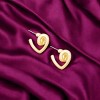Slickblue Women's Fashion Earrings, Twisted Open Heart Studs, Everyday Style, Romantic Look, Gold Finish, 1" - 2 of 3