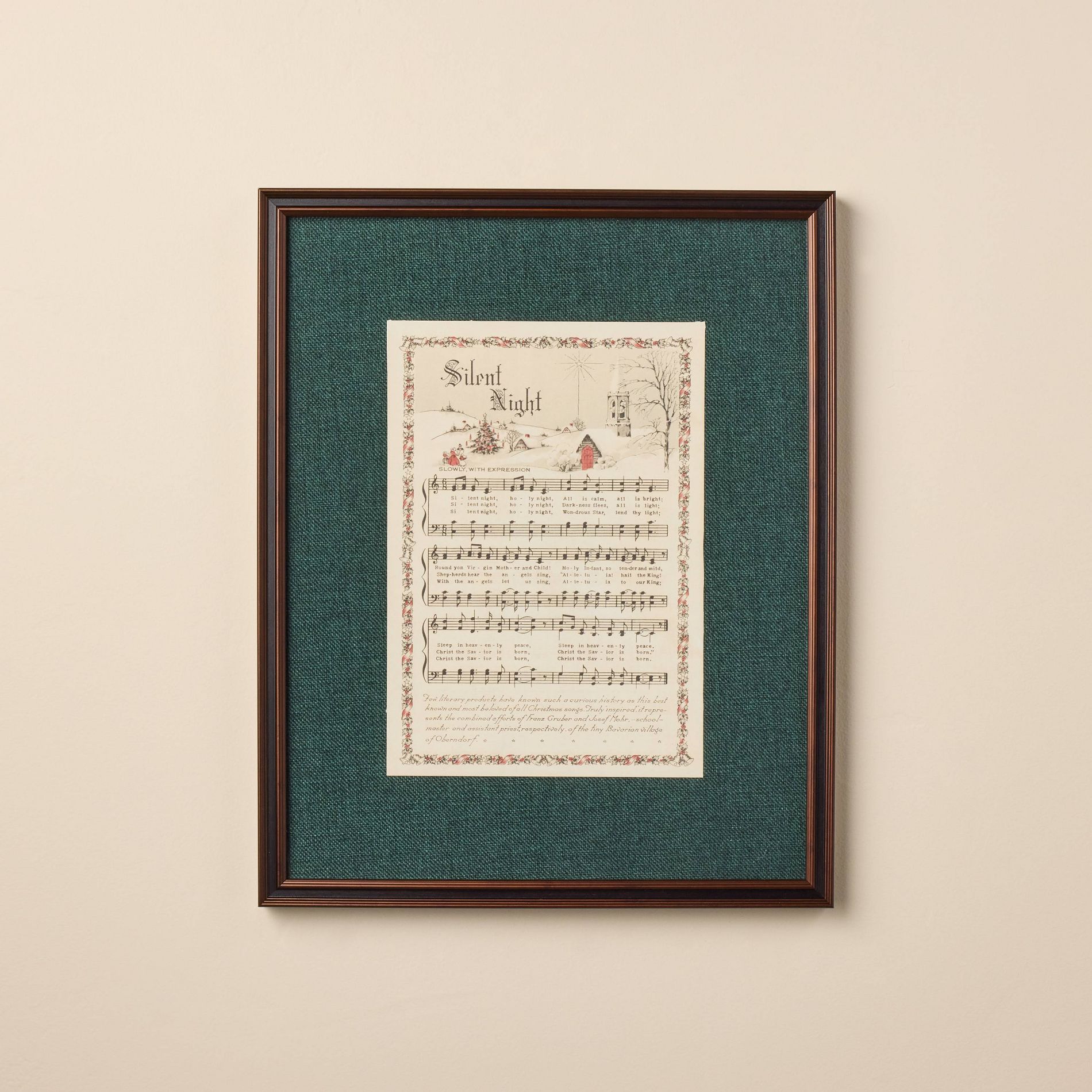 20"x16" Silent Night Sheet Music Wall Art - Hearth & Hand™ with Magnolia