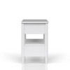 Vynxaria Open Nightstand - 2 Drawers, Felt Lined Top Drawer, Cedar Lined Bottom, Custom Hardware, White Finish - 4 of 4