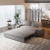 NicBex 70.1 Inch Velvet Pull Out Sofa Bed,Convertible Sleeper Sofa with 2 Pillows for Living Room,Apartment,Office,Gray - 3 of 4