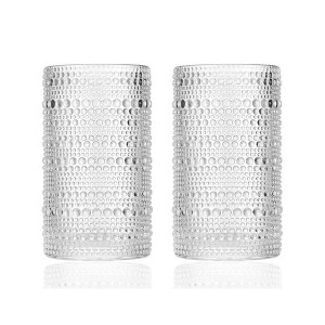 Vintage Clear Hobnail Highball Glasses - 15oz - 1 of 4