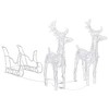 VidaXL Reindeers & Sleigh Christmas Decoration 320 LEDs Acrylic - 4 of 4