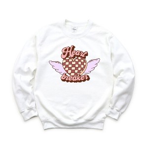 Simply Sage Market Women's Graphic Sweatshirt Heart Breaker Wings - 1 of 3