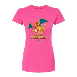 Women's - Pokémon - Charmander See The Evolution Fitted Graphic T-Shirt - 1 of 3