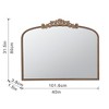 Cesicia 40" x 31" Classic Design Arch Mirror and Baroque Inspired Frame for Living Room Bathrrom Enterway Console - 4 of 4