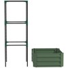 Outsunny Raised Garden Bed, 24" x 24" x 11.75" Galvanized Planter Box w/ Tomato Cage, Open Bottom for Climbing Vines - 4 of 4