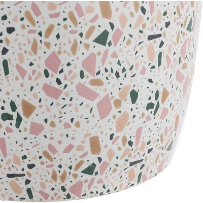 Chiara White Terrazzo Ceramic Garden Stool