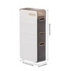 YIYIBYUS Bathroom Floor Cabinet with Clear Drawers Narrow Slim Tower Organizer - 4 of 4