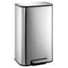 8 Gallon Kitchen Trash Can with Lid, Stainless Steel Garbage Can with Foot Pedal & Removable Inner Bucket, Rectangular Step On Waste Bin (Silver, 30L) - 3 of 4