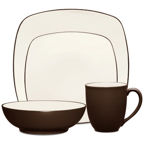 Noritake Colorwave Chocolate 4-piece Square Place Setting : Target