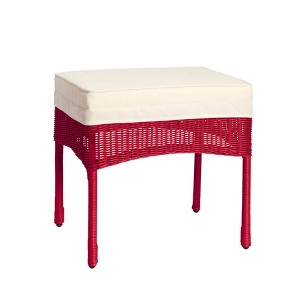 BrylaneHome Roma All-Weather Resin Wicker Ottoman - 1 of 1