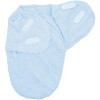 Everyday Kids Newborn Swaddle Blanket – Plush Faux Fur Swaddle Sack with Soft Fleece Lining – 0–3 Month Blue Baby Swaddle - 2 of 4