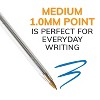 Bic Cristal Xtra Smooth Ballpoint Stick Pen Blue Ink 1mm Medium Dozen MS11BE - 4 of 4