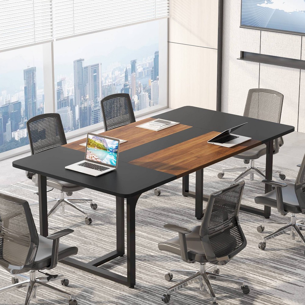 LITTLE TREE 70.8" Conference Table Brown/Black