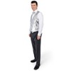Dress Up America Sequin Vest with Bowtie for  Adults - Disco Party Costume Set - Silver - Small - 2 of 4