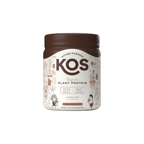 Kos Organic Vegan Plant-based Protein Powder - Chocolate - 13.75oz : Target