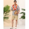 Lars Amadeus Men's Summer Polka Dots Button Down Short Sleeves Hawaiian Shirts - 3 of 4
