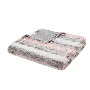 Alaina Faux Fur Throw - 1 of 4