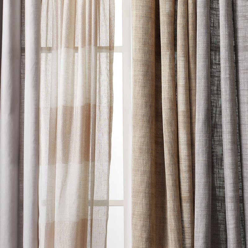 1pc Light Filtering Textured Weave Window Curtain Panel - Threshold™, 4 of 9