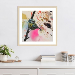 Amanti Art Blue Western Tanager by Daniel St Amant Wood Framed Wall Art Print - 1 of 4