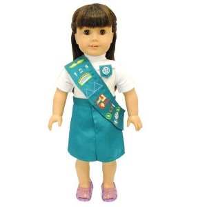 Pink Butterfly Closet Doll Clothes Junior Scout Uniform Fits American Girl & Other 18 Inch Dolls - 1 of 1