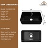 CASAINC 30'' Rectangular Single Bowl Fireclay Farmhouse Apron Kitchen Sink with Pulldown Faucet, Matte Black - 4 of 4