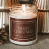 Merry Christmas Soy Candle - 9 oz Clear Jar (Christmas) - 3 of 4