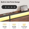 Hausource LED Bed Frame with Storage Headboard, Charging Station, No Box Spring Needed - 4 of 4