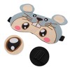 Soft Cartoon Mouse Eyes Sleep Mask Gray 1 Pc - image 3 of 4