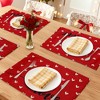 REGALWOVEN Love Hearts Placemats Set of 6, Happy Valentine's Day Dining Table Place Mats, Wedding Anniversary Holiday Decor - 2 of 4