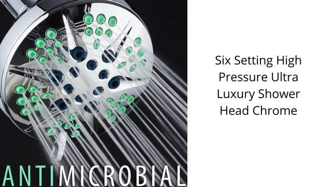 Six Setting High Pressure Ultra Luxury Shower Head Chrome - HotelSpa, 2 of 6, play video