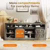 Farmhouse TV Stand for 75 Inch Television, Entertainment Center, Media TV Console Table with Adjustable Shelf - 4 of 4