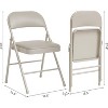 homfan  Folding Chairs With Padded Cushion and Back, Metal Frame Hold Up to 350 Lbs - 2 of 4