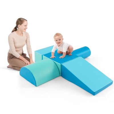 Infans 5 PCS Kids Climb & Crawl Activity Playset Soft Foam Block Toddler Play Structure