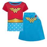 DC Comics Justice League Wonder Woman Costume Graphic T-Shirt and Cape 