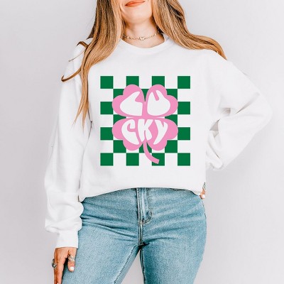 Simply Sage Market Women's Graphic Sweatshirt Luck With Shamrock