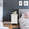 Bonnlo Upgraded White Night Stands for Bedrooms, Modern Nightstand with 3 Drawers - 2 of 4