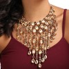 SOHI Women's Amber Brown Party Statement Necklace - 4 of 4