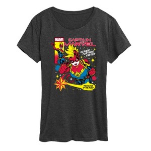 Women's - Marvel - Captain Marvel Comic Short Sleeve Graphic T-Shirt - 1 of 4