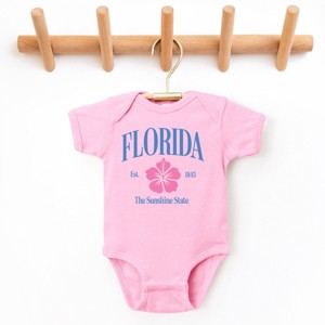The Juniper Shop Florida The Sunshine State Baby Short Sleeve Bodysuit - 24M - Pink - 1 of 4