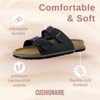 CUSHIONAIRE Plano Slip-On Sandals for Women with Arch Support, Adjustable Buckle Straps, and Stitched Outsole – Casual Flat Summer Womens Sandals - 3 of 4