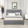NicBex Queen Platform Bed Modern Wooden Bed Frame with Twin Size Trundle, Upholstered Headboard and Drawers for Bedroom, No Box Spring Required - 2 of 4